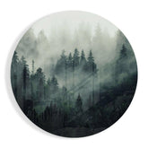 Foggy Forest Glass Wall Art.